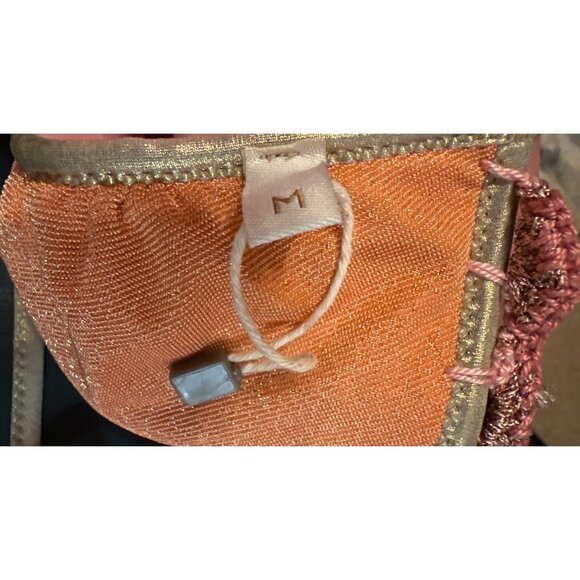 Anjuna Reversible Bikini Carina Mix Fiore Rosa Floral Medium Made In Italy $438 - Picture 5 of 12